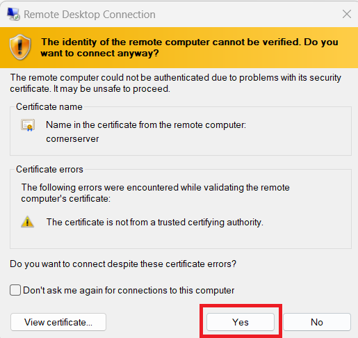 Remote Desktop Connection